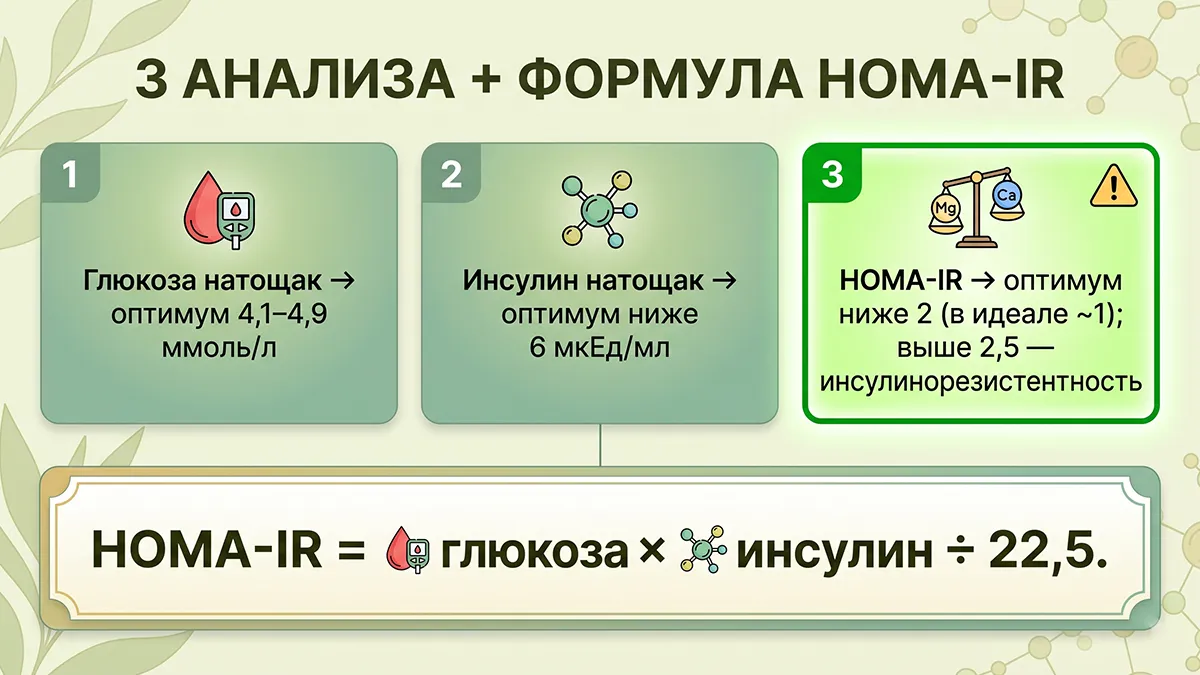 3 анализа и формула HOMA-IR